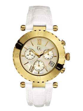 Guess Collection Chronograph White Leather Ladies  I34501L1