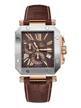 GUESS Collection Brown Leather Strap Chronograph  I50001G1